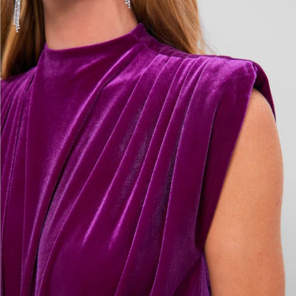 SAYLOR Purple Velvet Maxi Dress - Picture 3 of 7